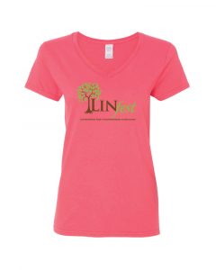 LinFest V-Neck Short Sleeve T (Coral Silk)