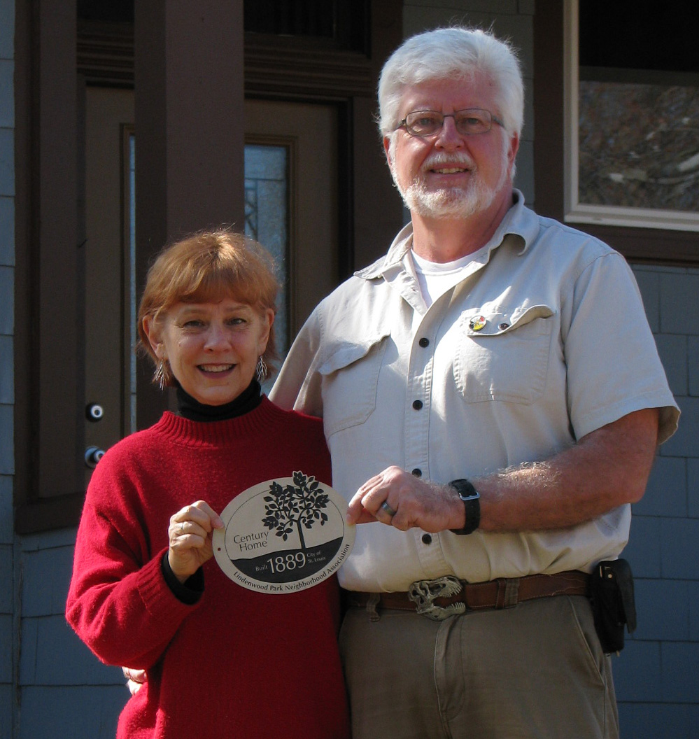 Ed Spevak and Mary Brong with their century home plaque.