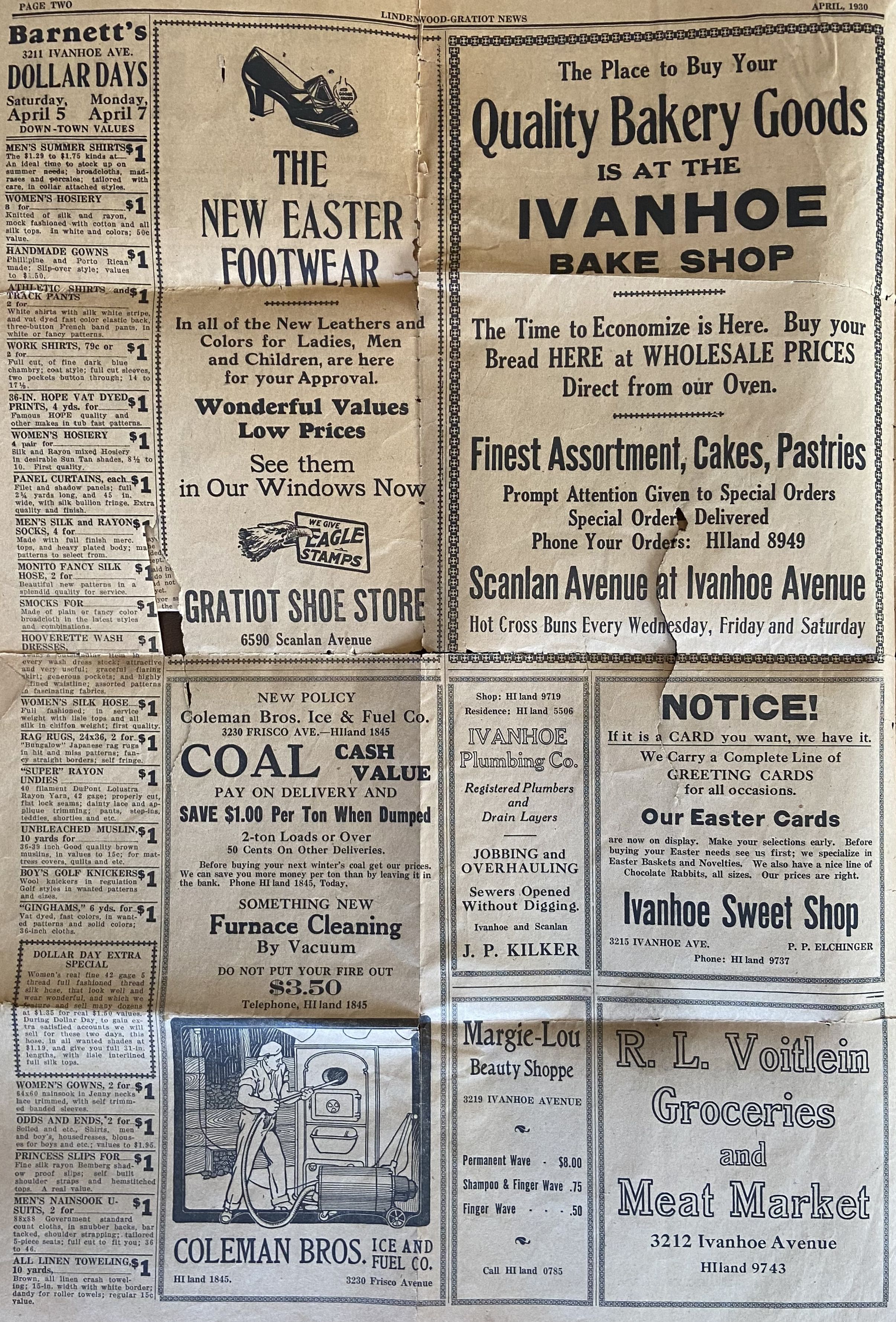 Lindenwood Gatiot News 1930 April page 2