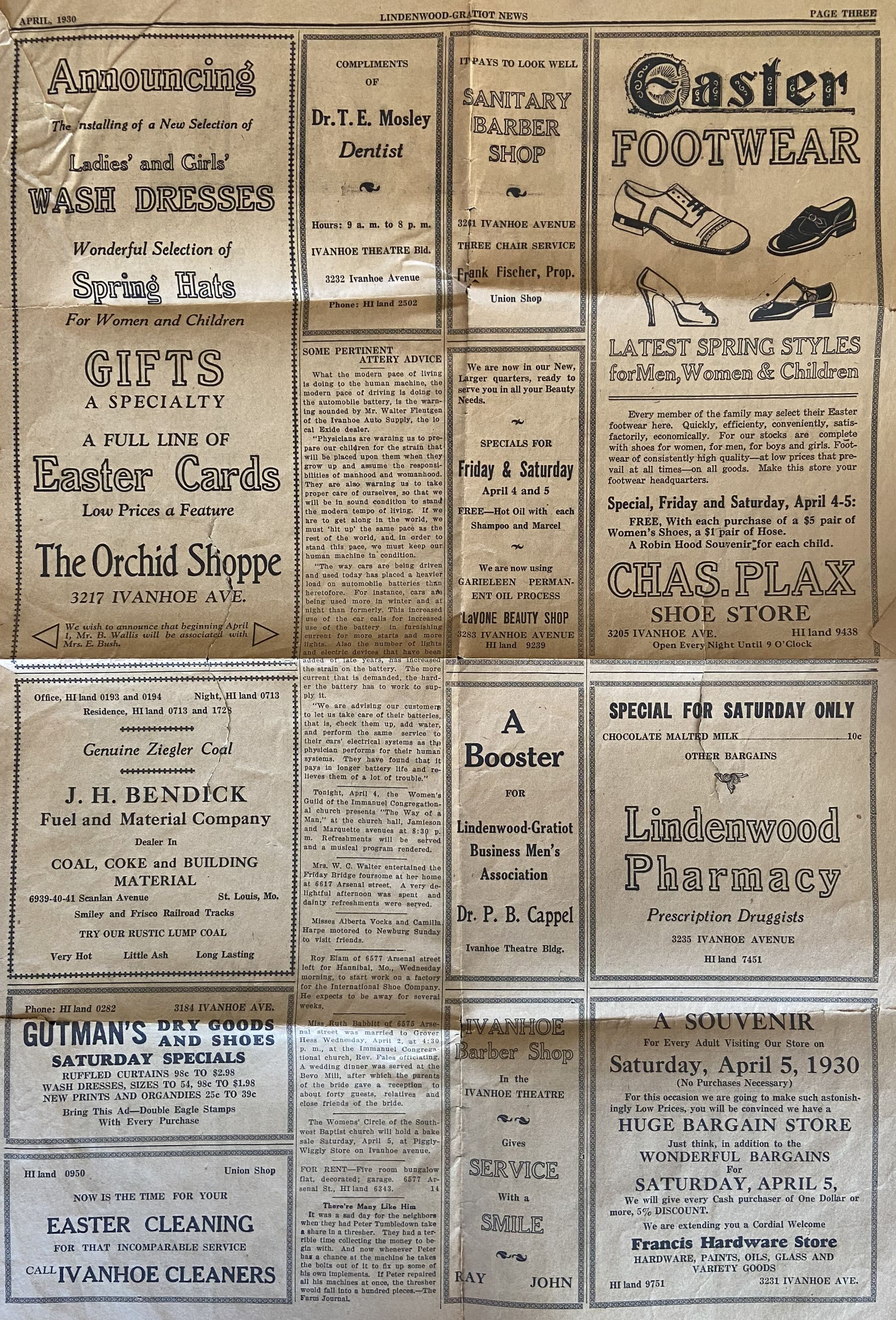 Lindenwood Gatiot News 1930 April page 3