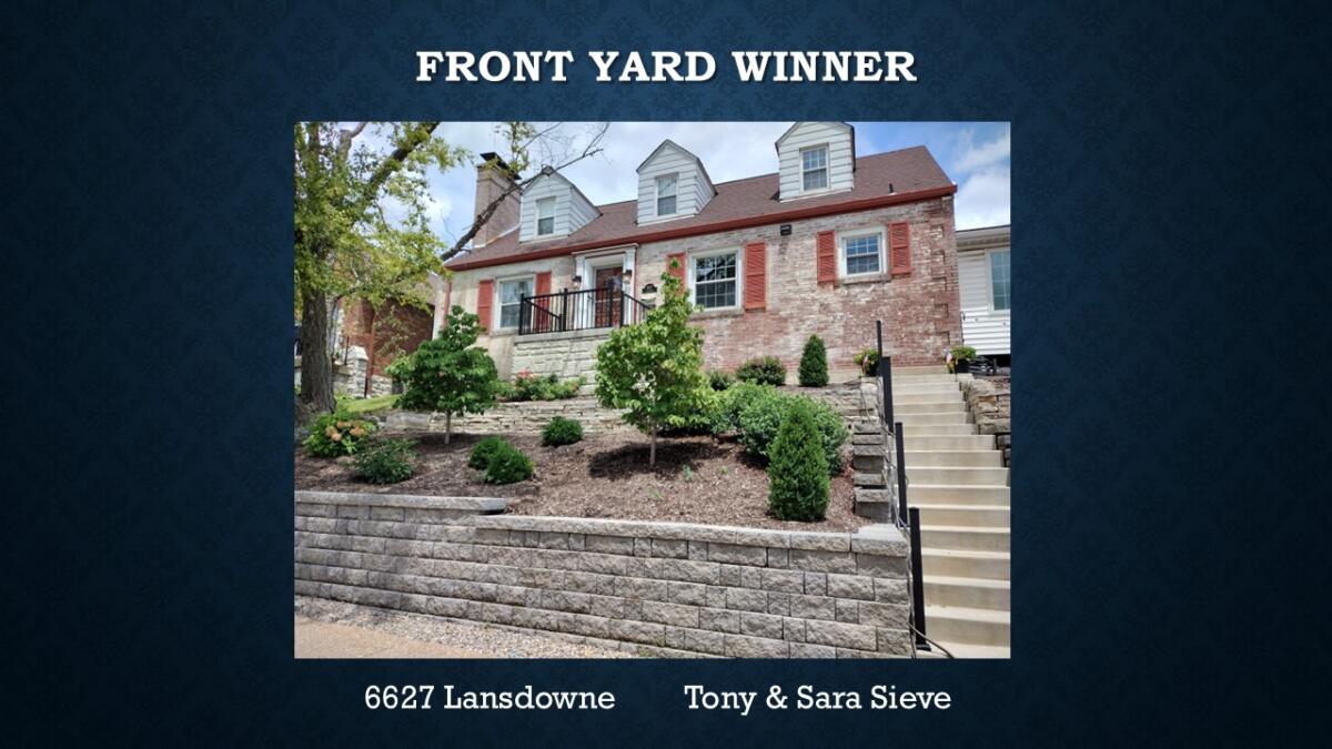 Front Yard Winner 6627 Lansdowne Tony & Sara Sieve