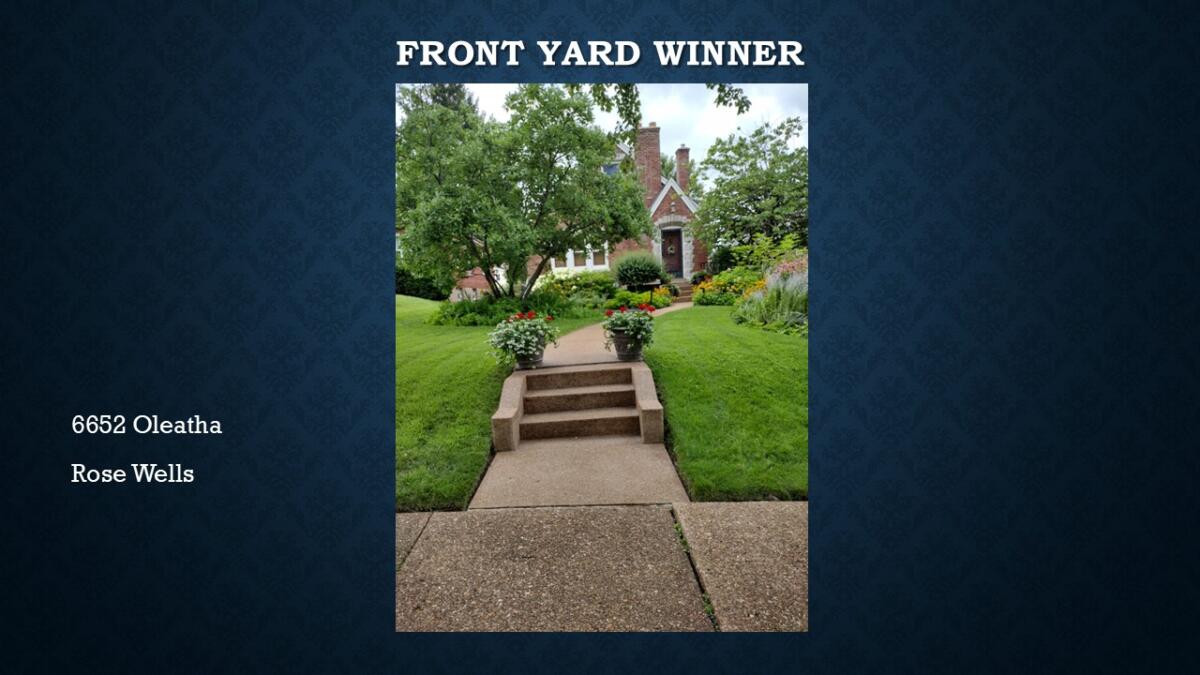Front Yard Winner 6652 Oleatha Rose Wells