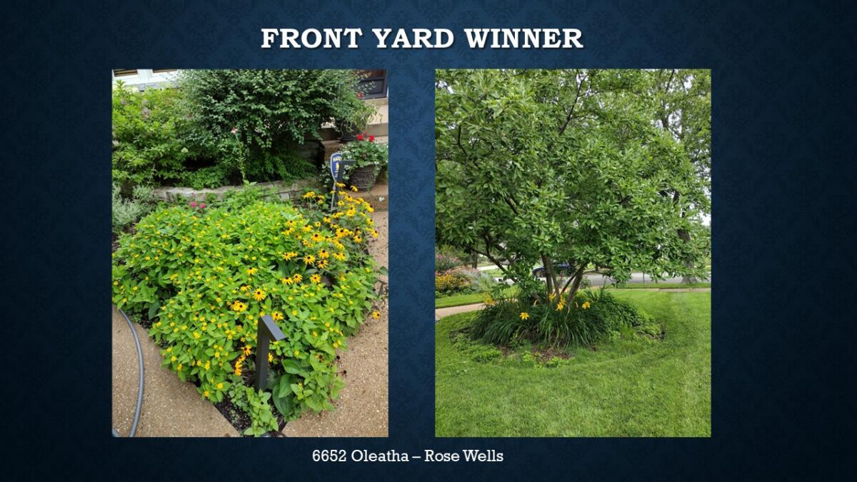 Front Yard Winner 6652 Oleatha Rose Wells