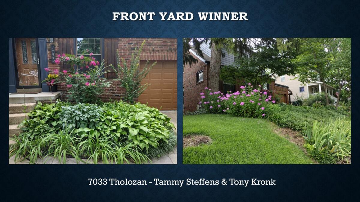 Front Yard Winner 7033 Tholozan Tammy Steffens &Tony Kronk
