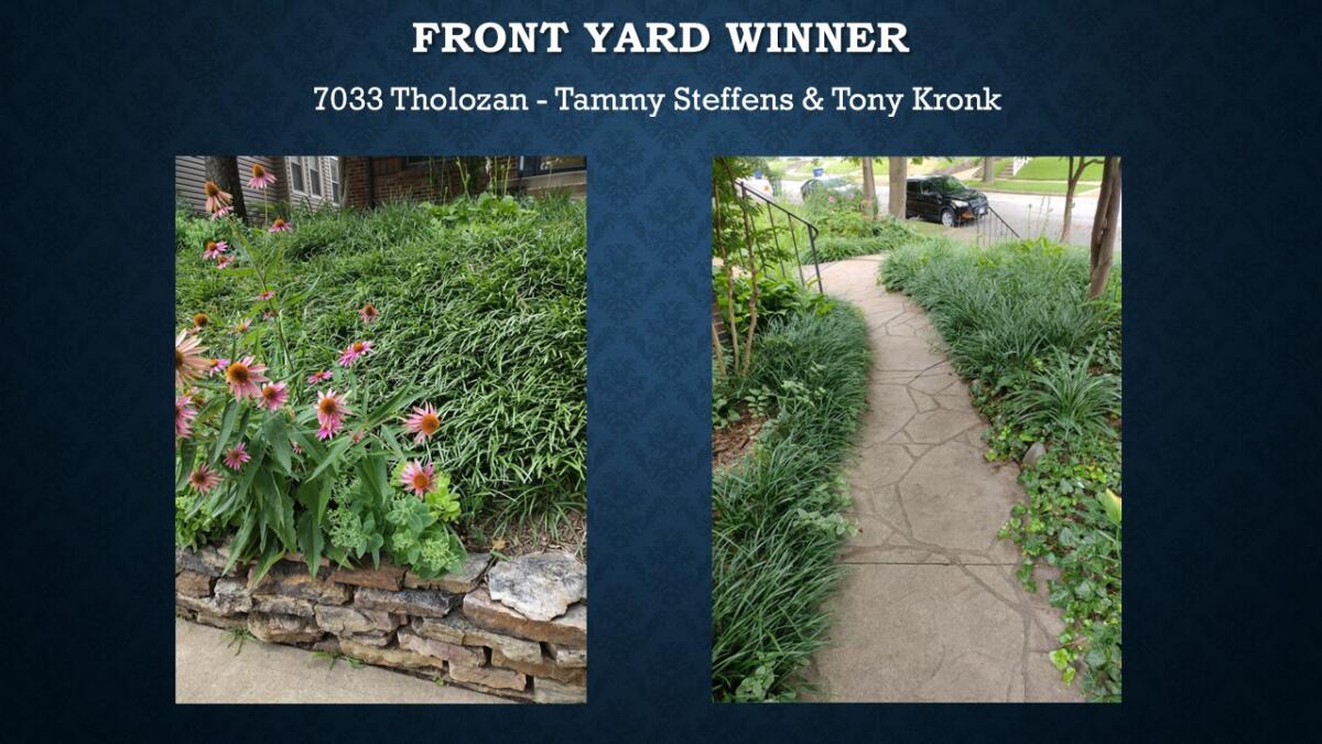Front Yard Winner 7033 Tholozan Tammy Steffens &Tony Kronk